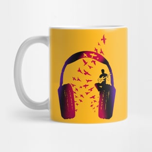 Headphone Music Guitarist Mug